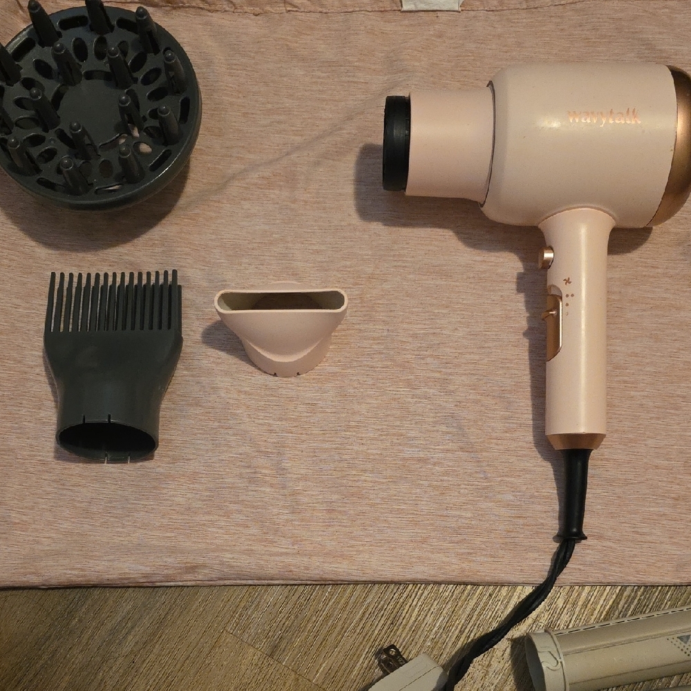 Pink Hair Dryer with Attachments ( Wavytalk)